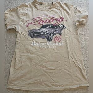 Street Racing Graphic Tan T-Shirt